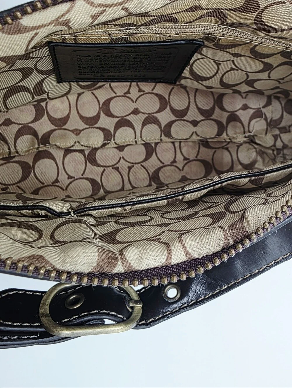COACH Y2K Vintage Mini Small Demi Zip Top Handle Satchel Canvas RARE